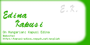 edina kapusi business card